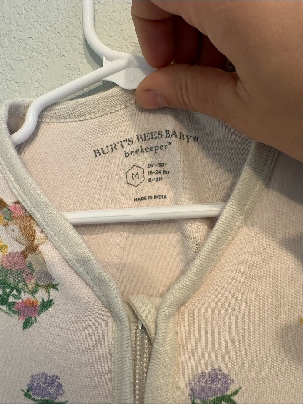 Burt’s Bees Baby Sleep Sack Organic Cotton Deer Floral 6–12M - Picture 4 of 12